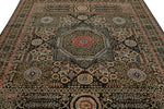 8x10 Brown and Gold Turkish Tribal Rug
