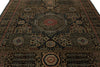 8x10 Brown and Gold Turkish Tribal Rug