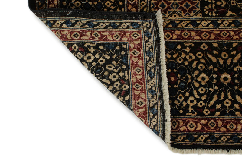 8x10 Brown and Gold Turkish Tribal Rug