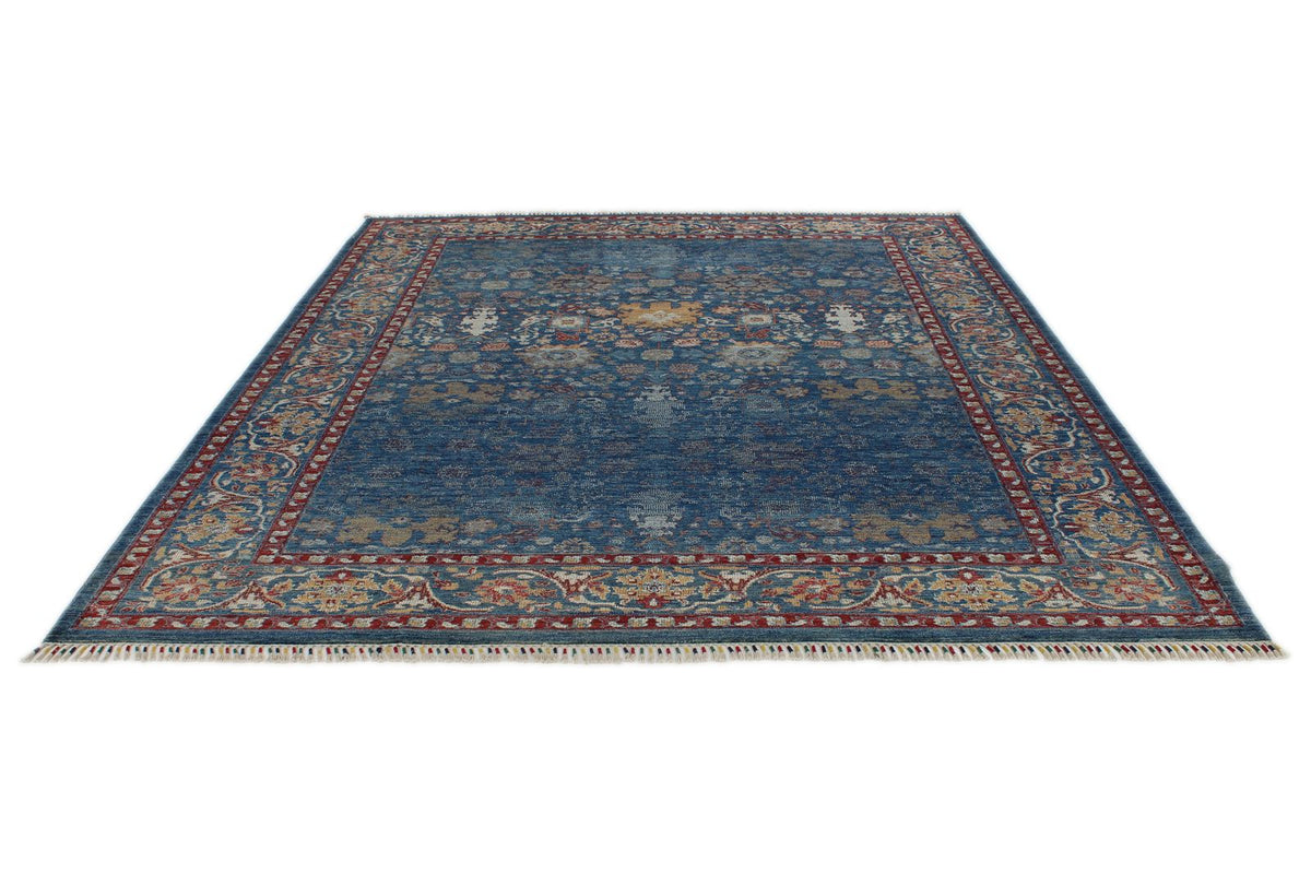 8x10 Navy and Multicolor Modern Contemporary Rug