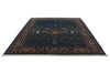 8x10 Navy and Multicolor Modern Contemporary Rug