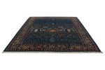 8x10 Navy and Multicolor Modern Contemporary Rug