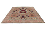 8x10 Brown and Ivory Turkish Tribal Rug