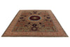 8x10 Brown and Ivory Turkish Tribal Rug