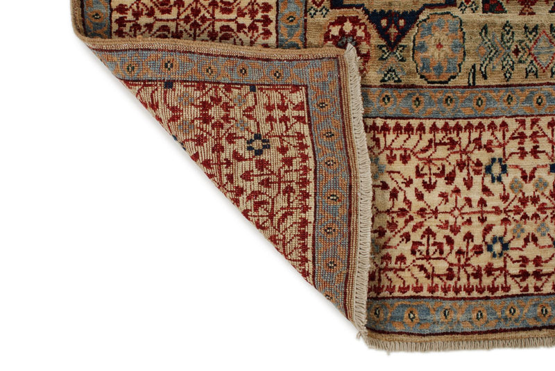 8x10 Brown and Ivory Turkish Tribal Rug