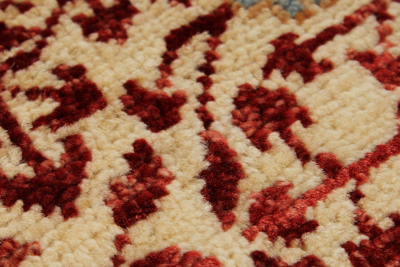 8x10 Brown and Ivory Turkish Tribal Rug