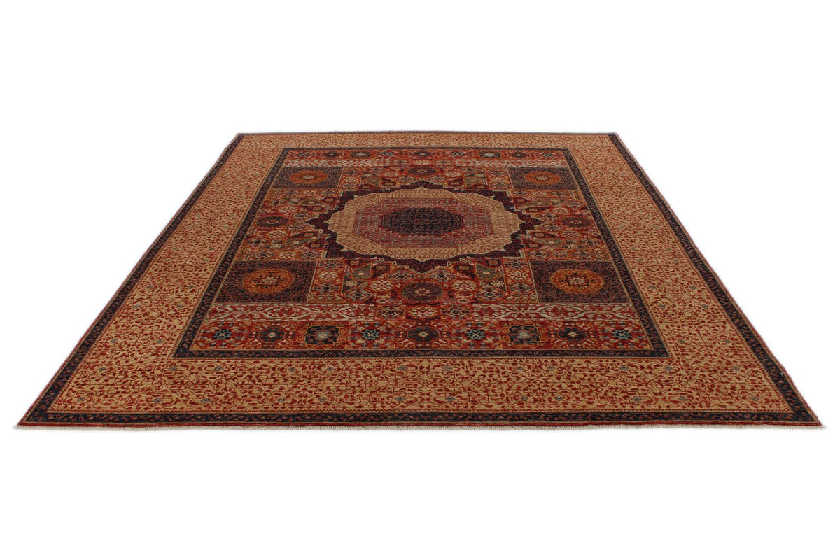 8x10 Rust and Ivory Turkish Tribal Rug