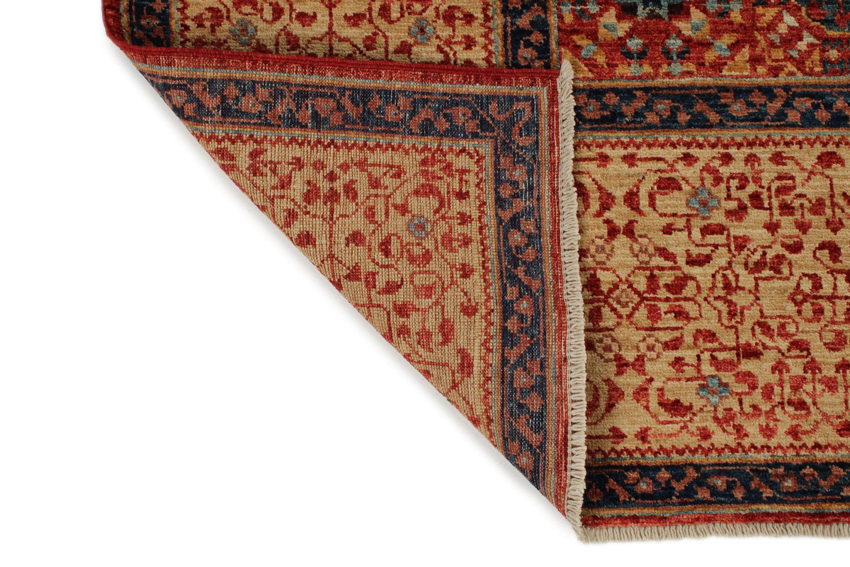 8x10 Rust and Ivory Turkish Tribal Rug