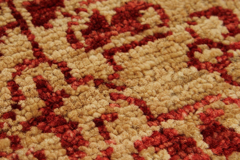 8x10 Rust and Ivory Turkish Tribal Rug
