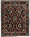 8x10 Brown and Multicolor Turkish Oushak Rug