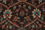 8x10 Brown and Multicolor Turkish Oushak Rug
