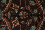 8x10 Brown and Multicolor Turkish Oushak Rug