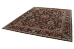 8x10 Brown and Multicolor Turkish Oushak Rug