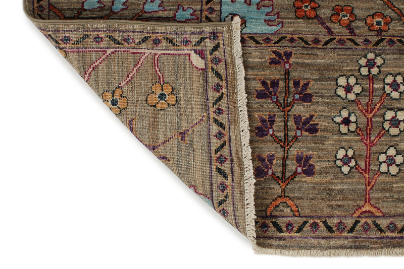 8x9 Brown and Multicolor Anatolian Traditional Rug