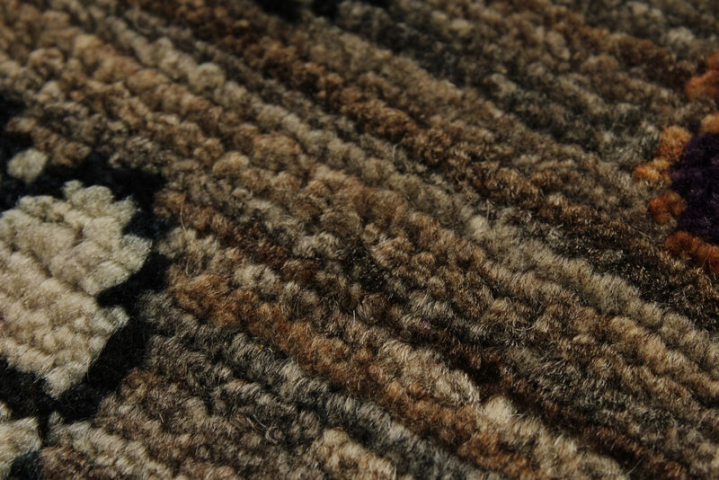8x9 Brown and Multicolor Anatolian Traditional Rug