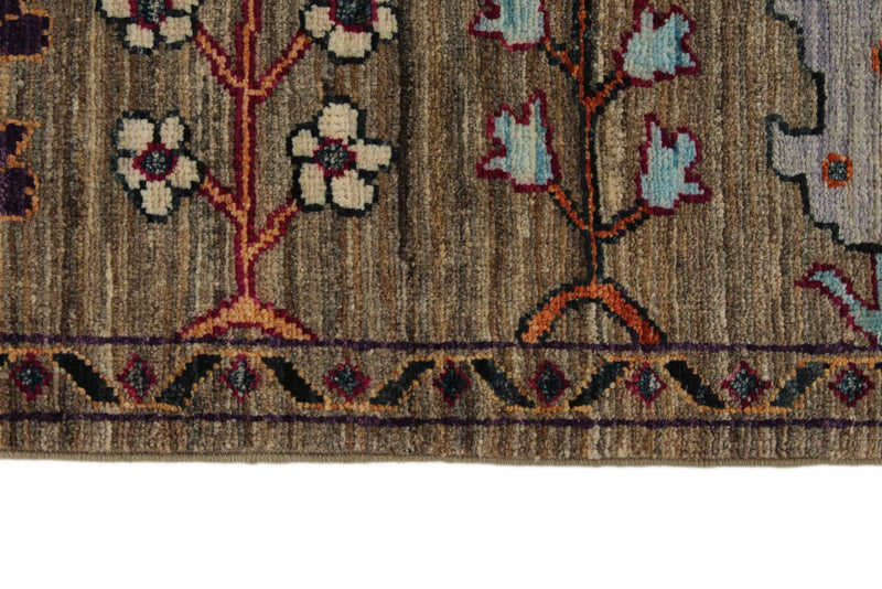 8x9 Brown and Multicolor Anatolian Traditional Rug