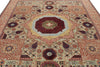 8x10 Green and Ivory Turkish Tribal Rug