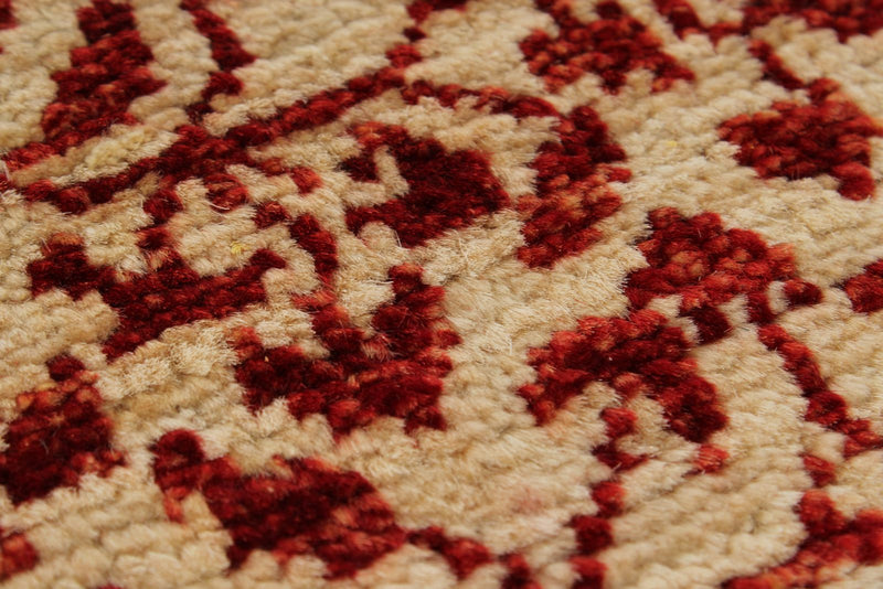8x10 Blue and Ivory Turkish Tribal Rug