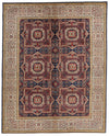 8x10 Navy and Ivory Turkish Tribal Rug