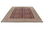 8x10 Navy and Ivory Turkish Tribal Rug