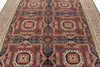 8x10 Navy and Ivory Turkish Tribal Rug