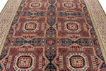 8x10 Navy and Ivory Turkish Tribal Rug