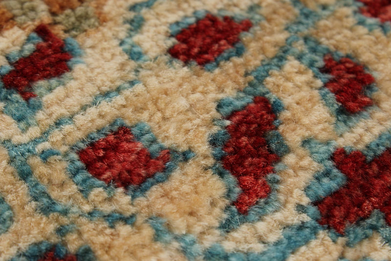 8x10 Navy and Ivory Turkish Tribal Rug