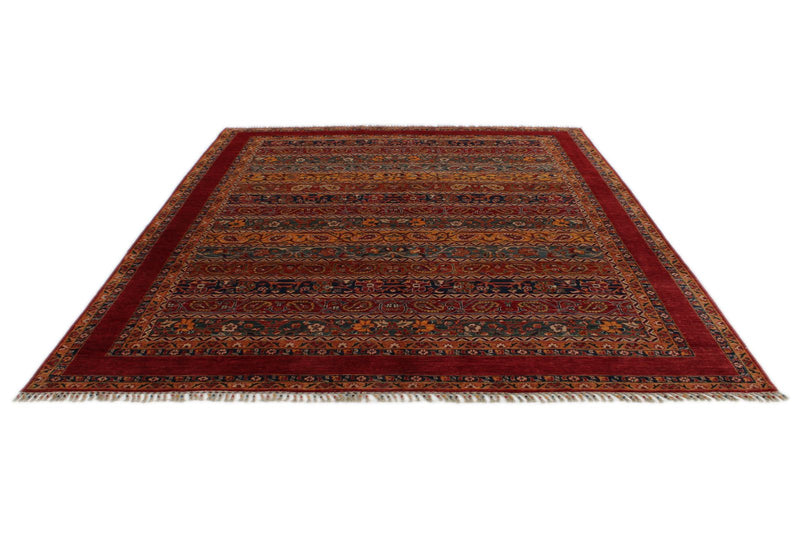 8x10 Red and Multicolor Anatolian Traditional Rug