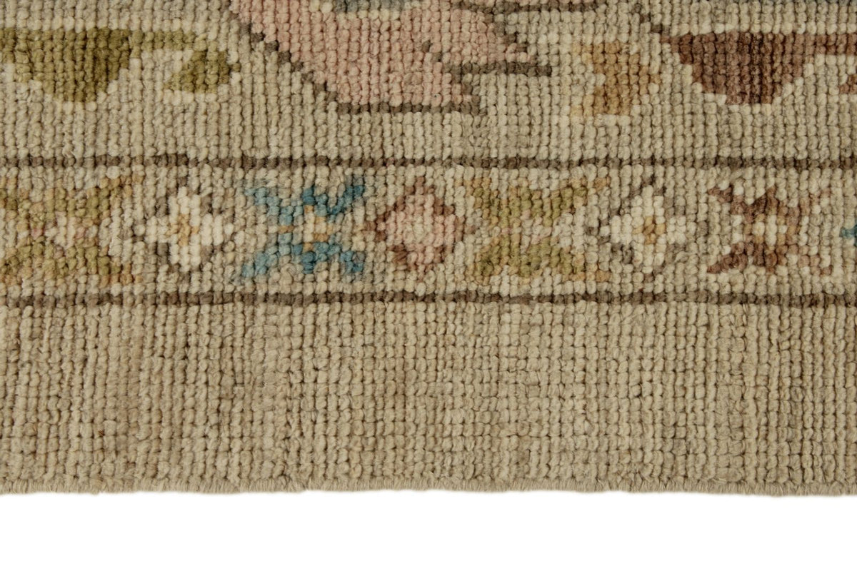 10x14 Brown and Multicolor Turkish Oushak Rug