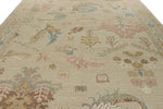 10x14 Brown and Multicolor Turkish Oushak Rug