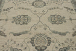 10x14 Ivory and Gray Turkish Oushak Rug