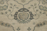 10x14 Ivory and Gray Turkish Oushak Rug