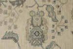 10x14 Ivory and Gray Turkish Oushak Rug