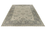 10x14 Ivory and Gray Turkish Oushak Rug