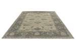 10x14 Ivory and Gray Turkish Oushak Rug