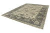 10x14 Ivory and Gray Turkish Oushak Rug