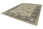 10x14 Ivory and Gray Turkish Oushak Rug