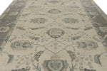 10x14 Ivory and Gray Turkish Oushak Rug