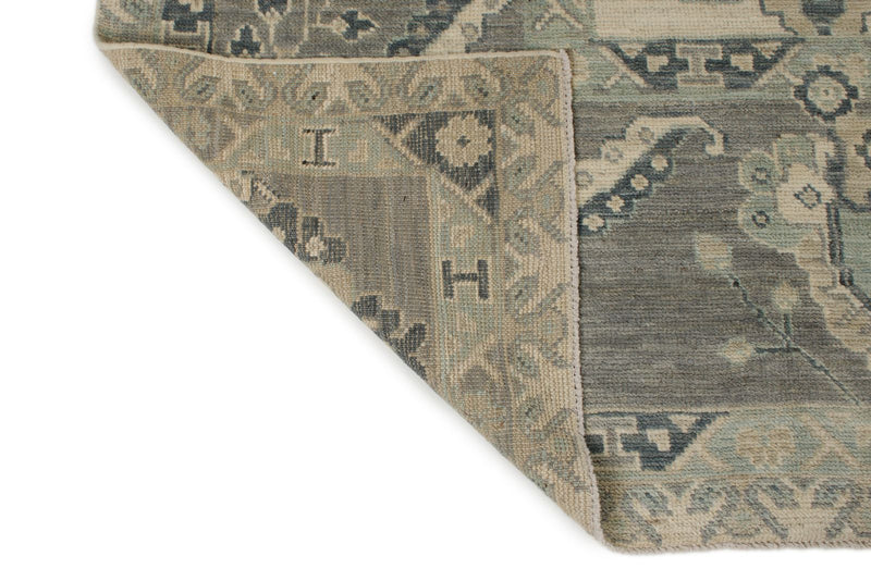 10x14 Ivory and Gray Turkish Oushak Rug