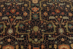 10x14 Charcoal and Rust Turkish Tribal Rug