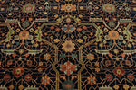 10x14 Charcoal and Rust Turkish Tribal Rug