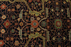 10x14 Charcoal and Rust Turkish Tribal Rug