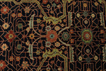 10x14 Charcoal and Rust Turkish Tribal Rug