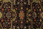 10x14 Charcoal and Rust Turkish Tribal Rug