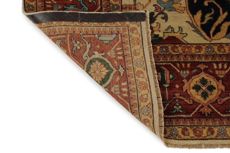 10x14 Ivory and Rust Turkish Tribal Rug