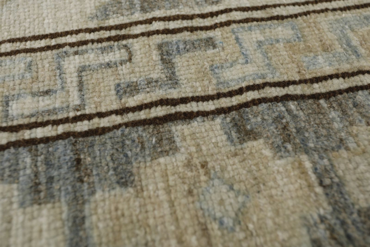 13x20 Light Blue and Multicolor Turkish Tribal Rug