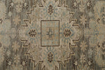 6x8 Light Gray and Light Brown Turkish Tribal Rug