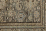 6x8 Light Gray and Light Brown Turkish Tribal Rug