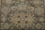 6x8 Light Gray and Light Brown Turkish Tribal Rug