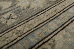 6x8 Light Gray and Light Brown Turkish Tribal Rug